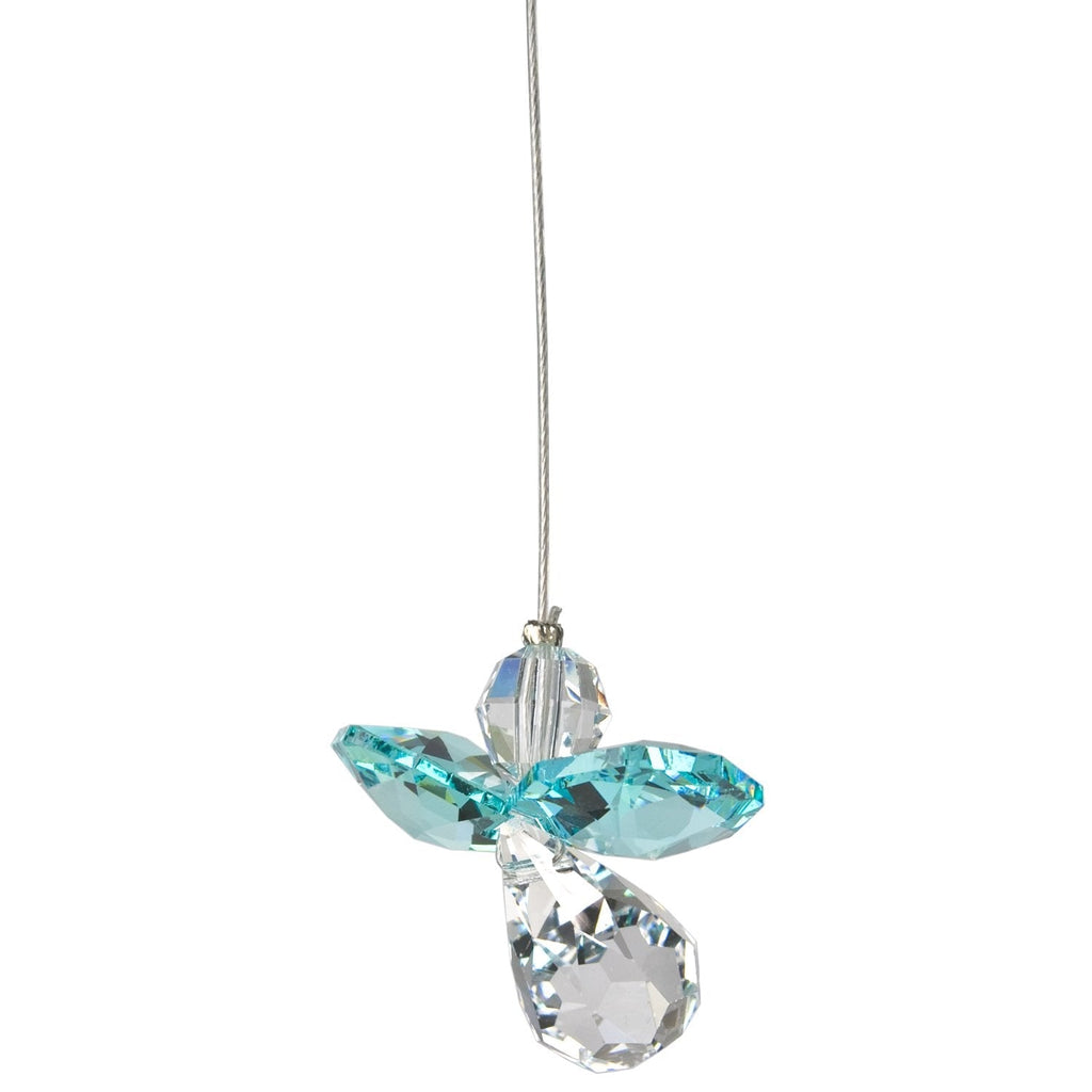 Crystal Guardian Angel Suncatcher - Blue Zircon (December) alternate product image