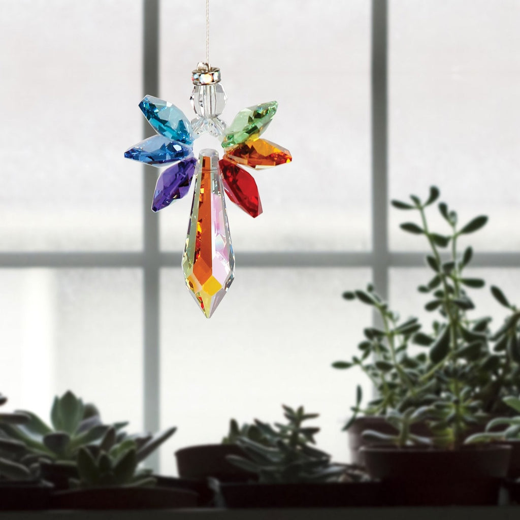 Crystal Guardian Angel Suncatcher - Large, Chakra lifestyle image