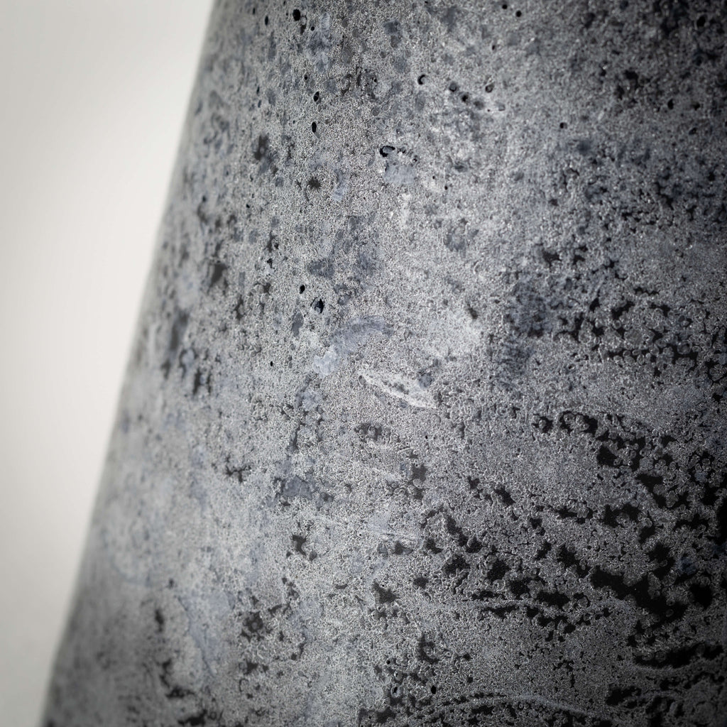 Distressed Black Pillar Candle