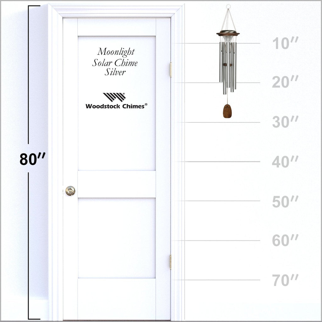 Moonlight Solar Chimes - Silver proportion image