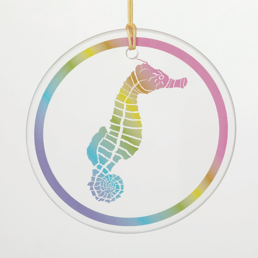 Woodstock Coastal Chime - Glass, Sea Horse